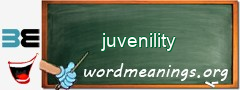 WordMeaning blackboard for juvenility